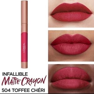 LAST ONE 🔥L'Oréal infallible matte lip Crayon 504